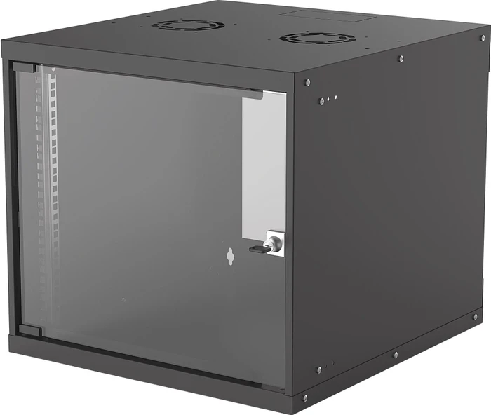 Intellinet Wandschrank 9HE, Sicherheitsglastür, IP2X, schwarz, 560mm tief