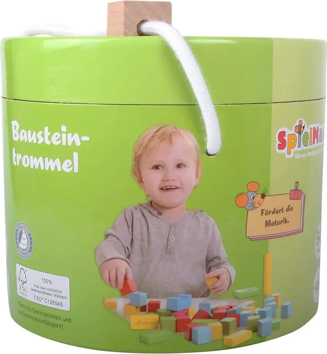 SpielMaus Holzbausteine bunt, 50-tlg.