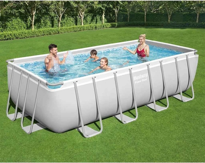 Bestway Power Steel Frame Pool rechteckig 488x244x122cm