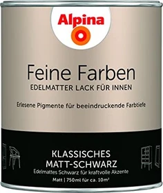 Alpina Farben Feine Farben Lack Klassisches innen schwarz-matt, 750ml