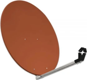 MegaSat 80cm Spiegel Alu ziegelrot