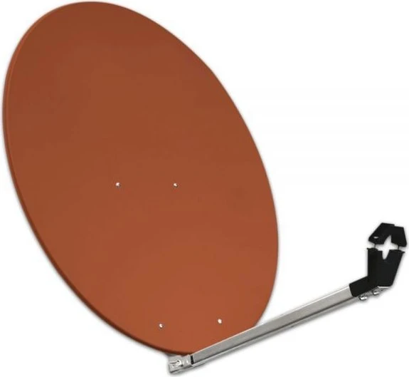 MegaSat 80cm Spiegel Alu ziegelrot