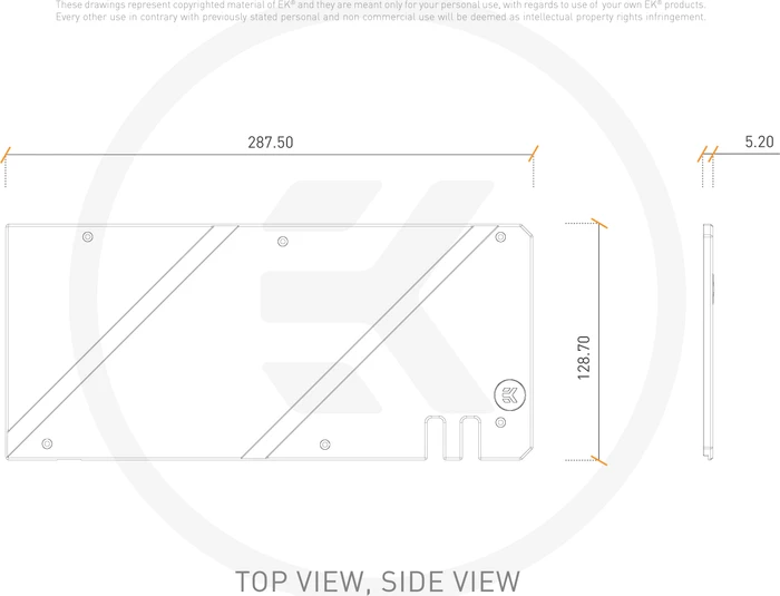 EK Water Blocks Quantum Line EK-Quantum Vector TUF RX 6800/6900 Backplate, schwarz
