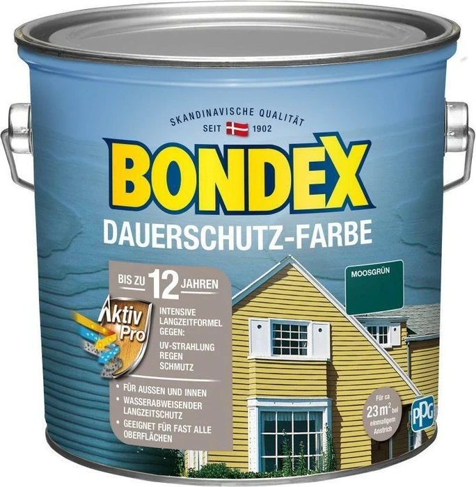 Bondex Dauerschutz-Farbe moosgrün, 2.5l