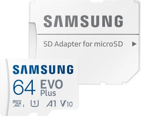 Samsung EVO Plus 2021 R130 64GB Kit, UHS-I U1, A1, Class 10