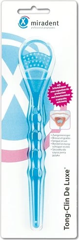 Miradent Tong-Clin De Luxe Zungenreiniger blau transparent