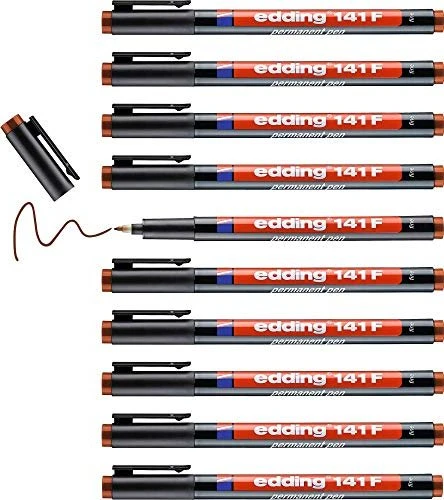 edding 141 F Folienschreiber braun, 10er-Pack