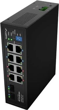 Lanberg ILGE Railmount Gigabit Switch, 8x RJ-45, 2x SFP, 120W PoE++