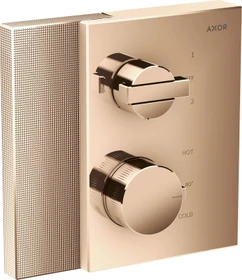 Hansgrohe Axor Edge Thermostat mit Ab- und Umstellventil Diamantschliff polished red gold