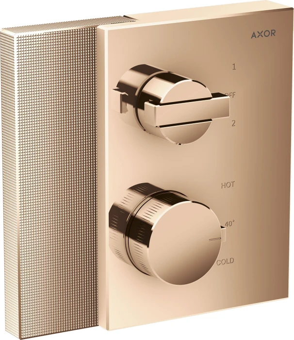 Hansgrohe Axor Edge Thermostat mit Ab- und Umstellventil Diamantschliff polished red gold