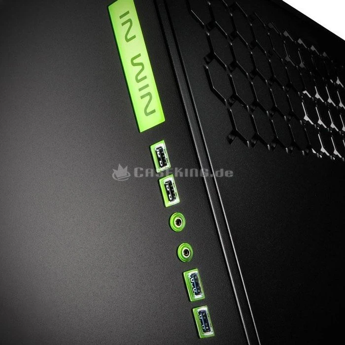 In Win 303 NVIDIA Edition schwarz, Glasfenster