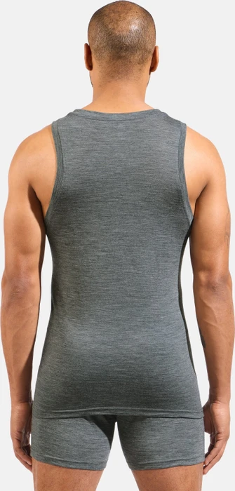 Odlo Natural Merino 160 Crew Funktionsshirt ärmellos odlo steel grey melange (Herren)
