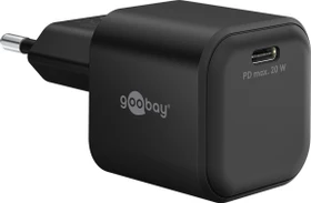 Wentronic Goobay USB-C PD GaN Schnellladegerät Nano (20W) schwarz