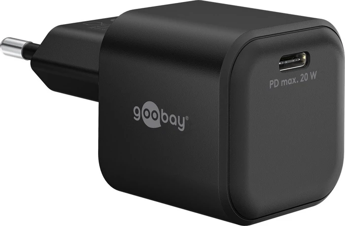 Wentronic Goobay USB-C PD GaN Schnellladegerät Nano (20W) schwarz