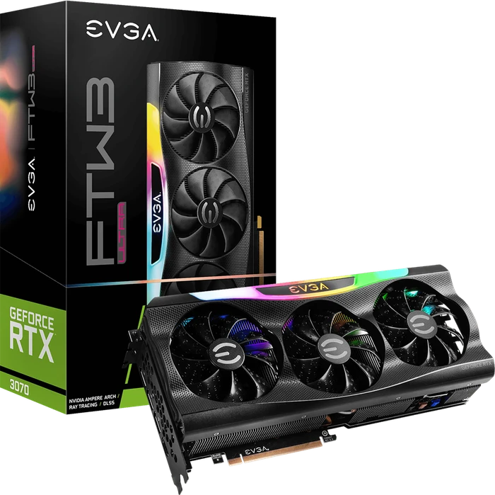 EVGA GeForce RTX 3070 FTW3 Ultra Gaming, 8GB GDDR6, HDMI, 3x DP
