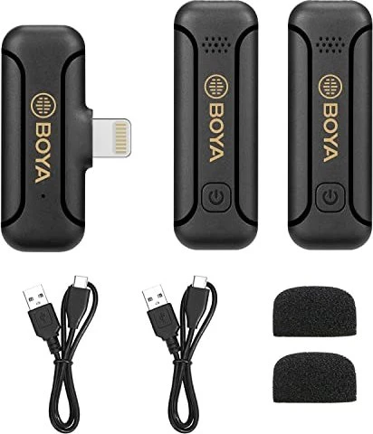 Boya BY-WM3T2-D2 Wireless Mikrofon für iOS mit zwei Sendern