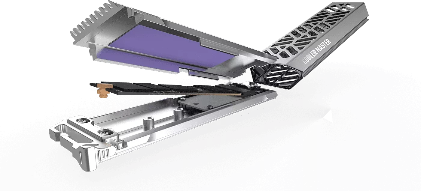 Cooler Master ORACLE AIR NVME M.2 SSD-Gehäuse – Bis 1000 MB/s, Werkzeuglos, MOLLE-kompatibel, Aluminiumkühlkörper