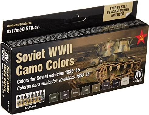 Vallejo Model Air Soviet WWII Camo Colors Farbset, 8-tlg.