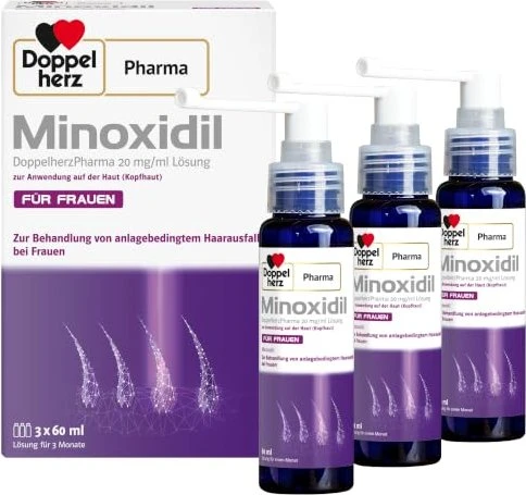 Doppelherz Minoxidil 20mg/g für Männer Lösung, 180ml (3x 60ml)