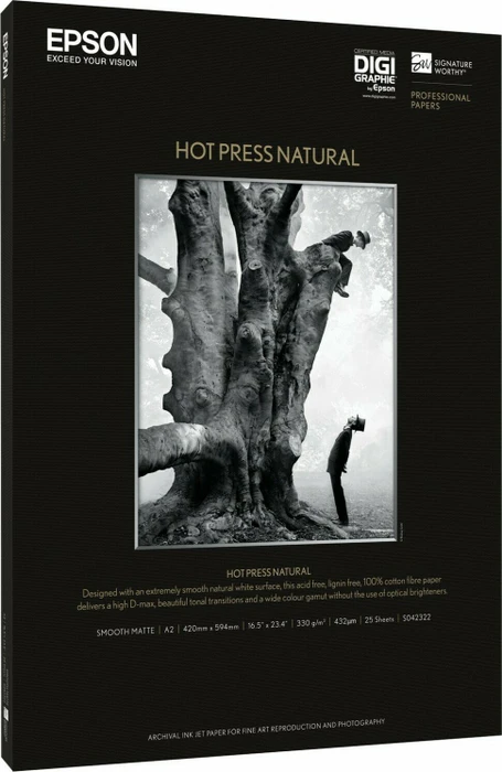 Epson Hot Press Natural A3+, 330g/m², 25 Blatt