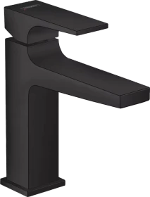 Hansgrohe Metropol Waschbeckenarmatur 110 mit Push-Open Ablaufgarnitur mattschwarz