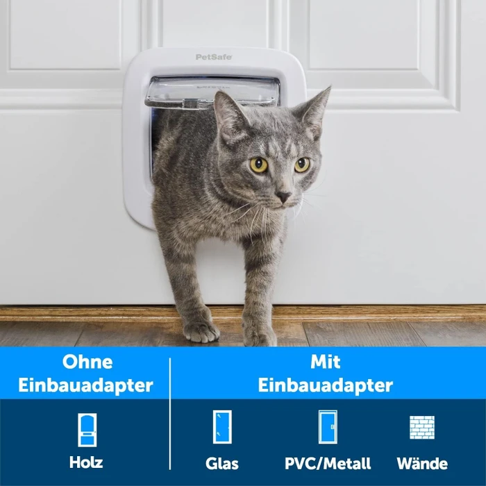 PetSafe Katzenklappe mit manueller Verriegelung, weiß