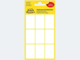 Avery-Zweckform Mini-Organisationsetiketten Sonderformat, 38x24mm, weiß, 7 Blatt (63 Etiketten)