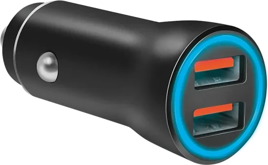 LogiLink USB-Kfz-Netzteil 2x USB-A 10.5 W schwarz