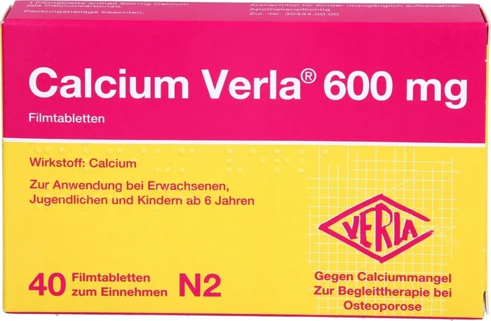 Calcium Verla 600mg Filmtabletten, 40 Stück