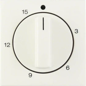 Berker S.1/B.3/B.7 Zentralstück für mechanische Zeitschaltuhr, weiß glänzend