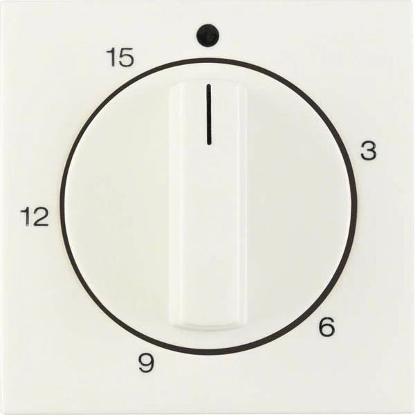 Berker S.1/B.3/B.7 Zentralstück für mechanische Zeitschaltuhr, weiß glänzend
