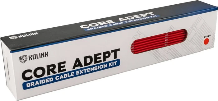 Kolink Core Adept Braided Cable Extension Kit, Red