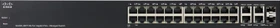 Cisco SG300 Rackmount Gigabit Managed Switch, 26x RJ-45, 2x RJ-45/SFP, 180W PoE+ (SG300-28PP-K9)