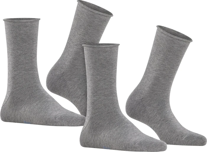 Falke Happy Socken light greymel., 2 Paare (Damen)