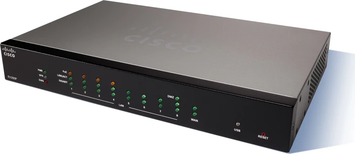 Cisco RV260P Gigabit Router, 9x RJ-45, 1x SFP, PoE+