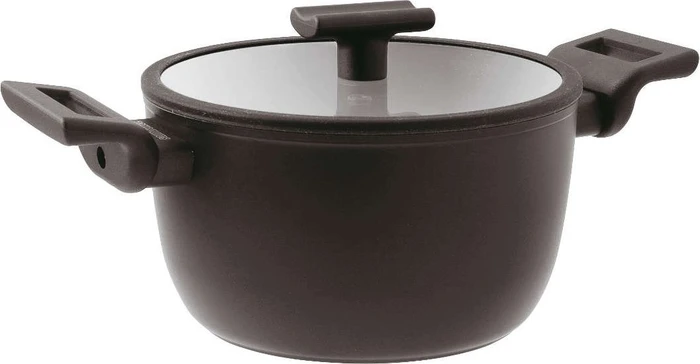 Sambonet Titan Pro Aluminium-Antihaft schwarz Fleischtopf mit Deckel 20cm 3.1l