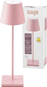 Sigor Nuindie Akku-Tischleuchte rund rosa