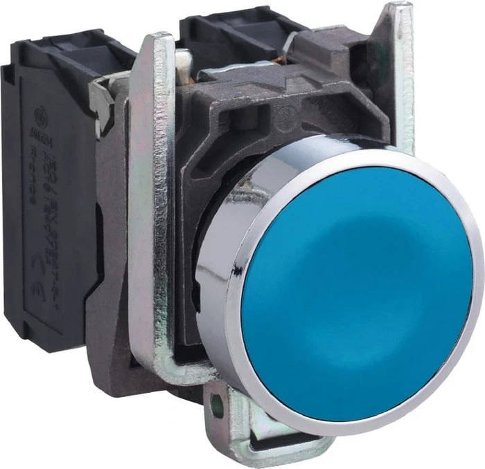 Schneider Electric Drucktaster flach 1S tastend, blau