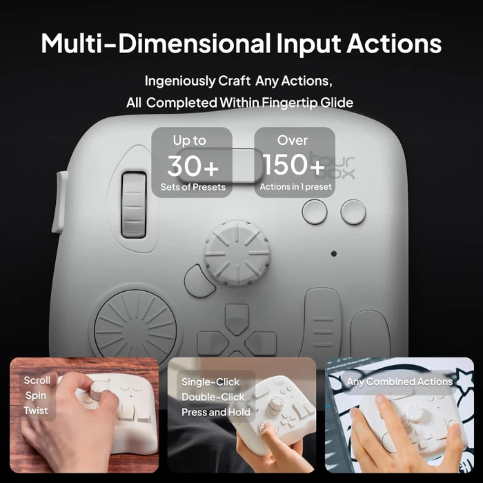 TourBox Elite Editing Controller, weiß, USB-C/Bluetooth