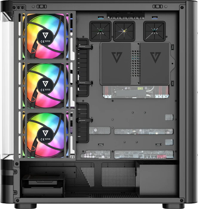Modecom Volcano AQ100 ARGB Black, Glasfenster