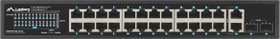Lanberg RSGE Rackmount Gigabit Switch, 24x RJ-45, 2x RJ-45/SFP, 250W PoE+ (RSGE-24P-2GE-2S-250)