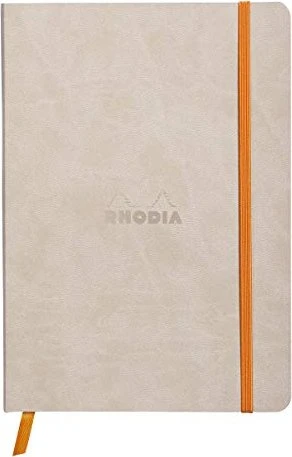 Rhodia Rhodiarama Notizbuch, A5, liniert, Softcover, beige, 80 Blatt