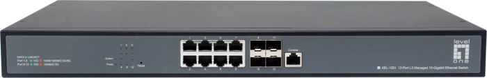 LevelOne XEL-1291 Rackmount 10G Managed Switch, 8x RJ-45, 4x SFP+