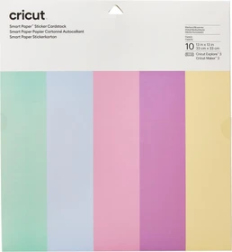 Cricut Smart Paper Farbkarton für Aufkleber Pastell, 10 Stück