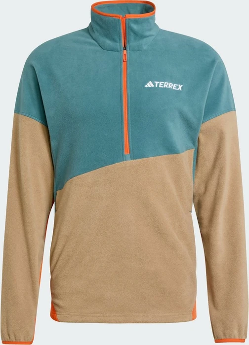 adidas Terrex Multi Climawarm Fleece Anorak preloved teal/cardboard/semi impact orange (Herren)