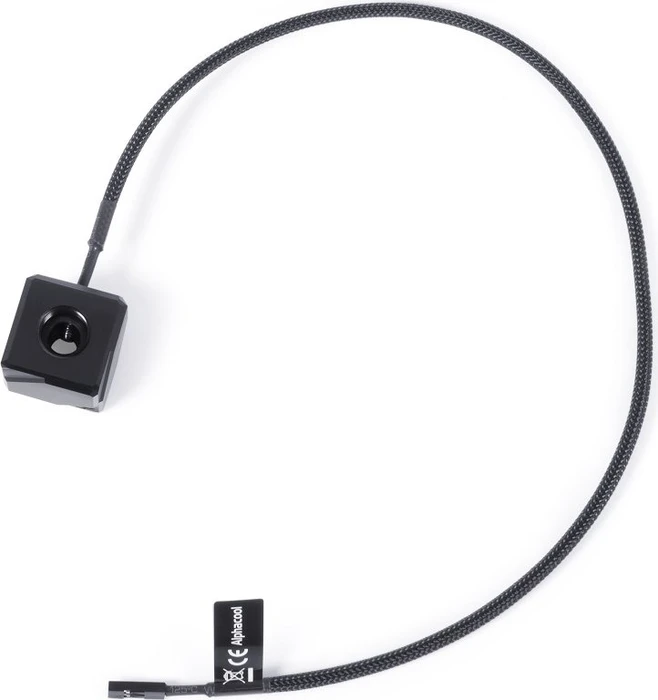 Alphacool Temperatursensor Square Acetal, schwarz, G1/4"