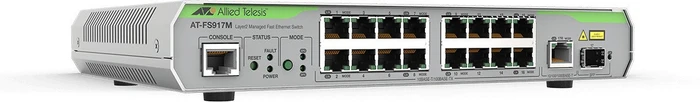 Allied Telesis CentreCOM FS900M Desktop Managed Switch, 16x RJ-45, 1x RJ-45/SFP