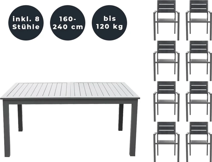 Home Deluxe Casa Madera Gartenmöbel-Set
