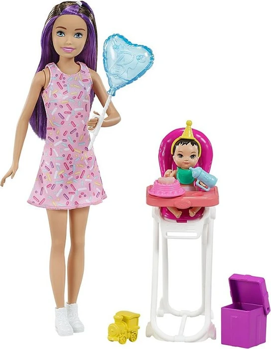 Mattel Barbie - Skipper Babysitter Geburtstag-Spielset mit Farbwechsel