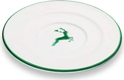 Gmundner Keramik Grüner Hirsch Unterteller Cappuccino Gourmet 14cm